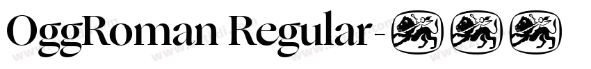 OggRoman Regular字体转换